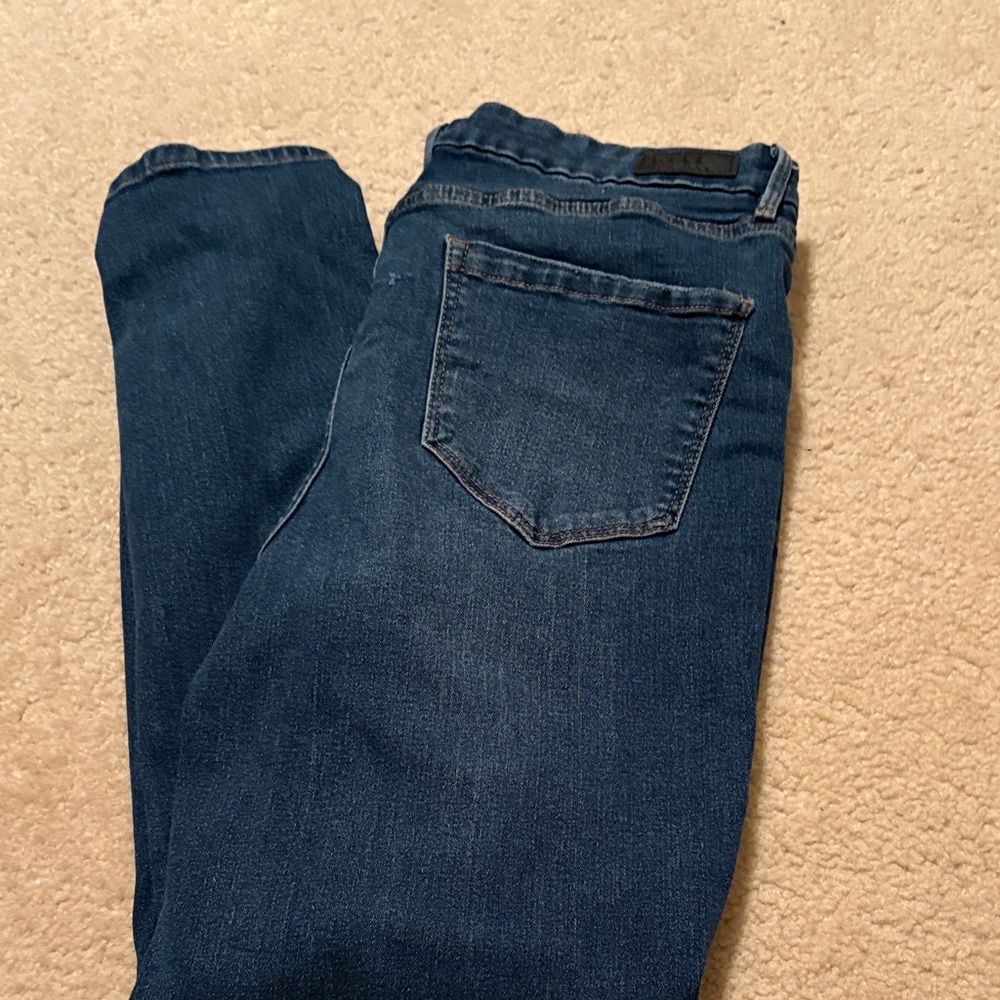 Women’s Classic Blue Denim Jeans- Nicole Miller - High Rise Ankle Skinny - 14